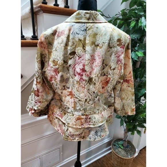 Lane Bryant Women's Multicolor Three Buttons Single Breasted Fitted Blazer 16 - Picture 6 of 12